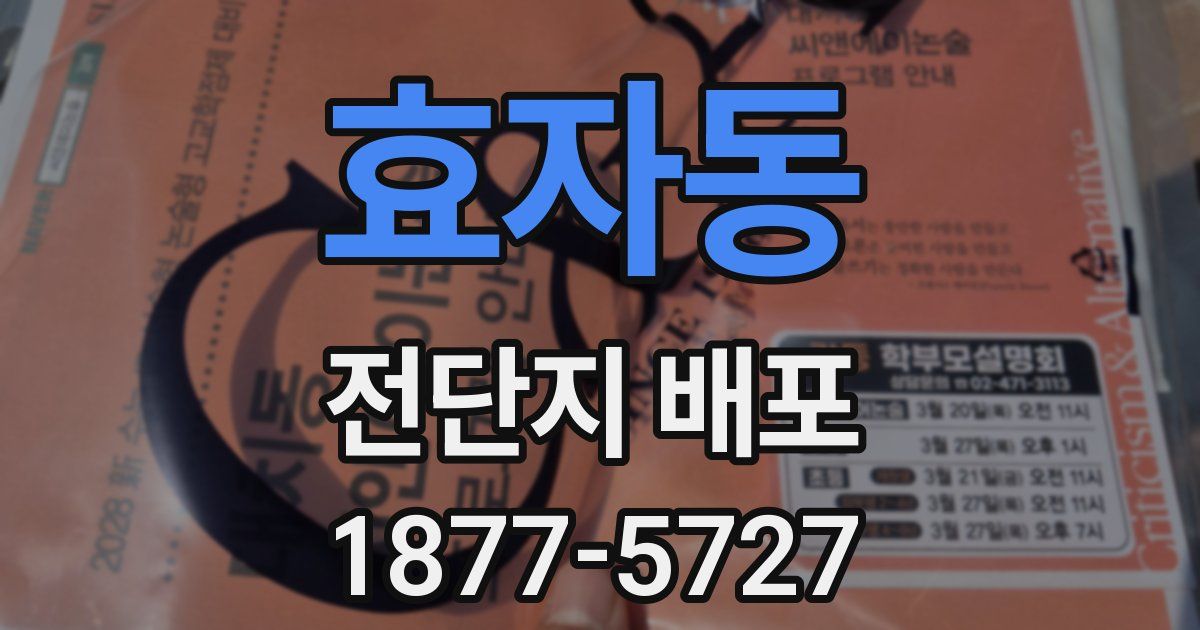 효자동 전단지 배포