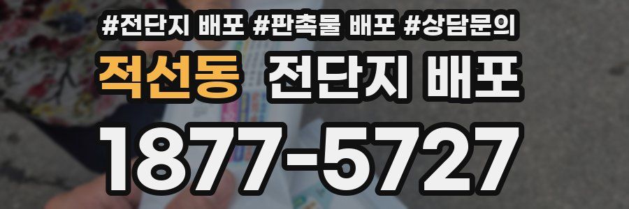 적선동 전단지 배포
