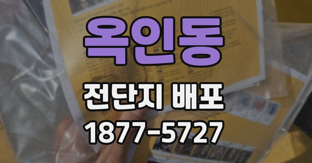옥인동 전단지 배포