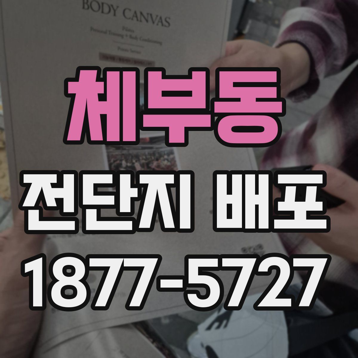 체부동 전단지 배포