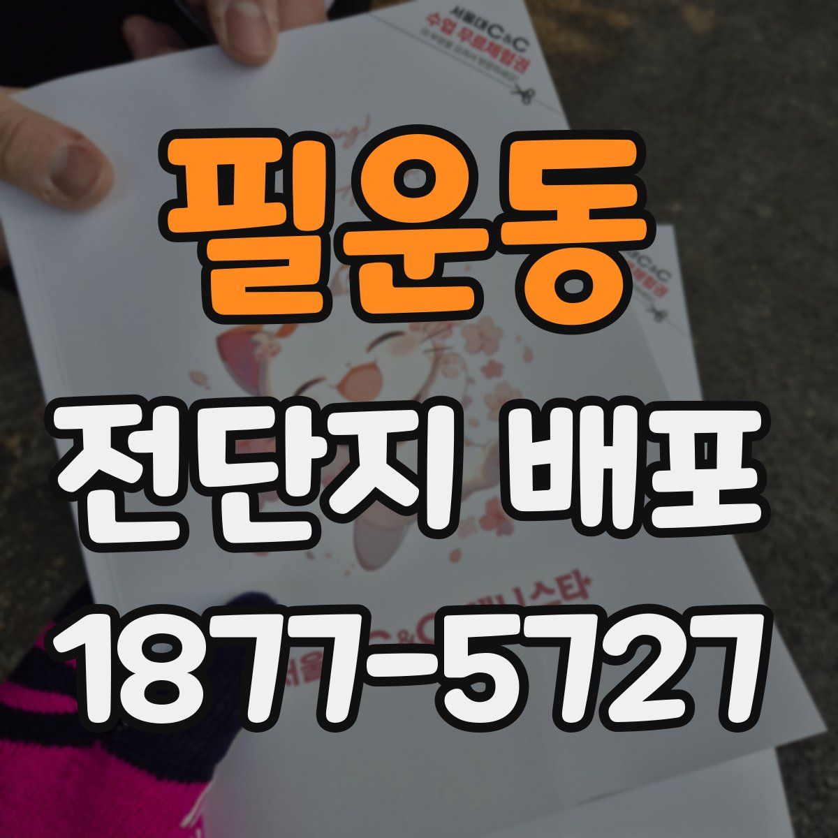 필운동 전단지 배포