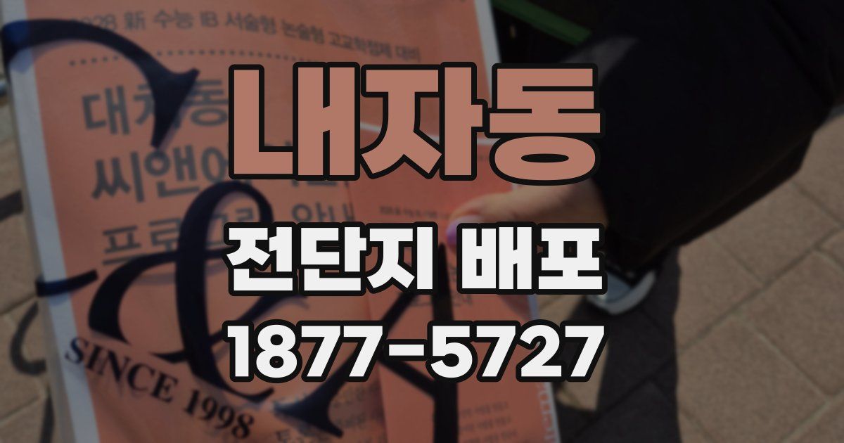 내자동 전단지 배포