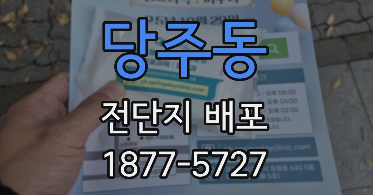 당주동 전단지 배포