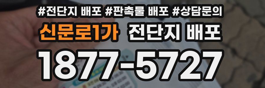 신문로1가 전단지 배포