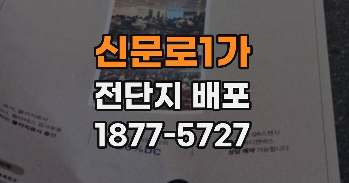 신문로1가 전단지 배포