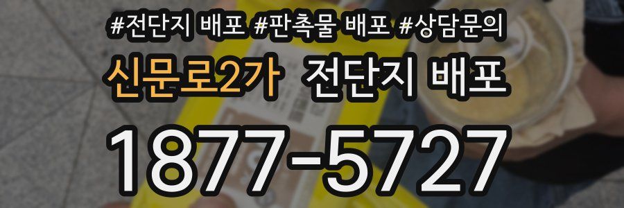 신문로2가 전단지 배포