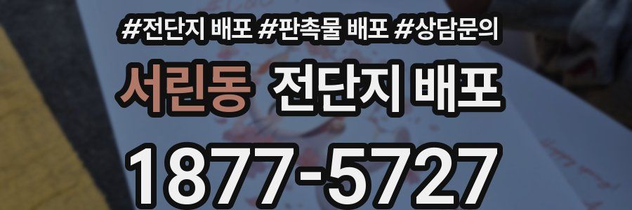 서린동 전단지 배포