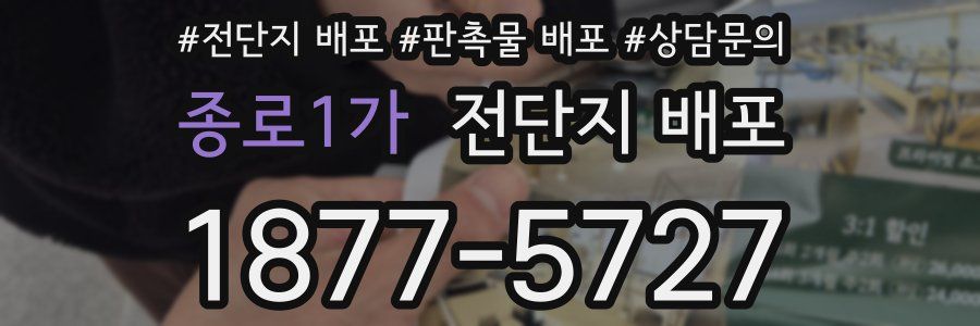 종로1가 전단지 배포