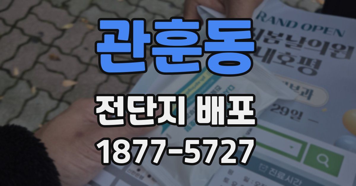 관훈동 전단지 배포