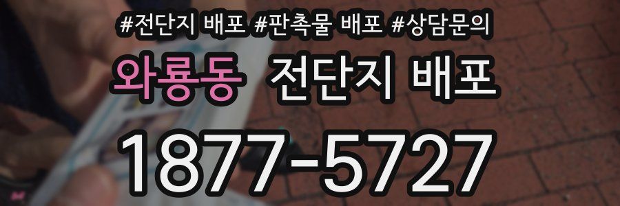 와룡동 전단지 배포