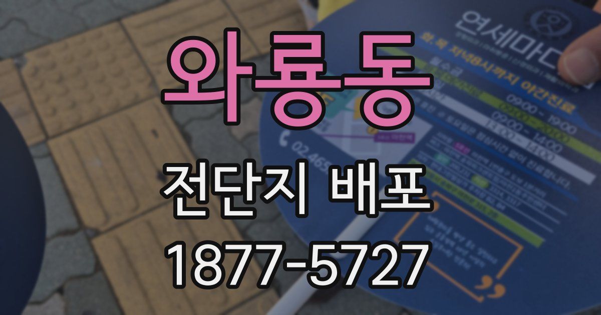 와룡동 전단지 배포