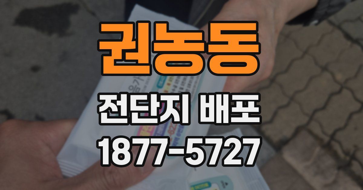 권농동 전단지 배포
