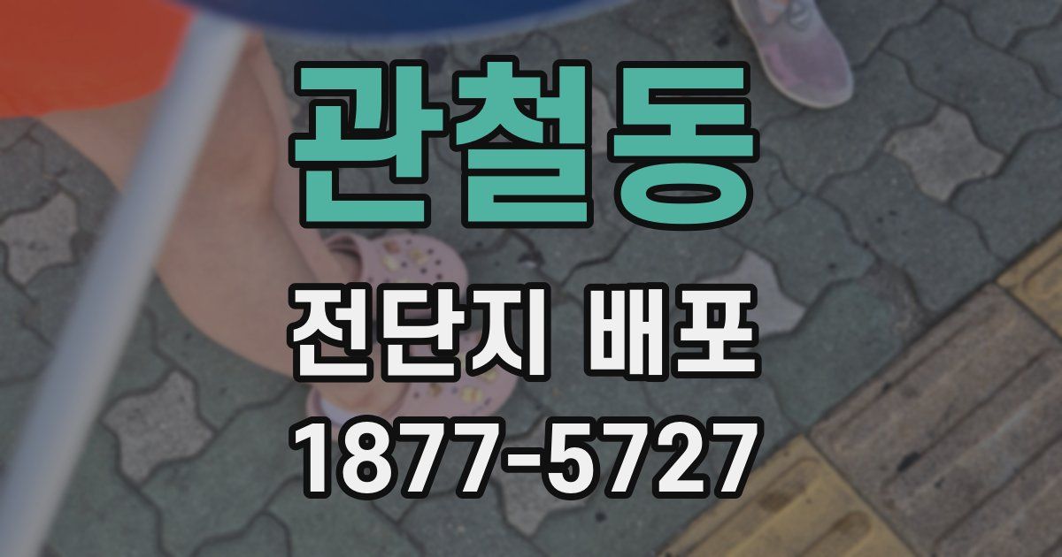 관철동 전단지 배포