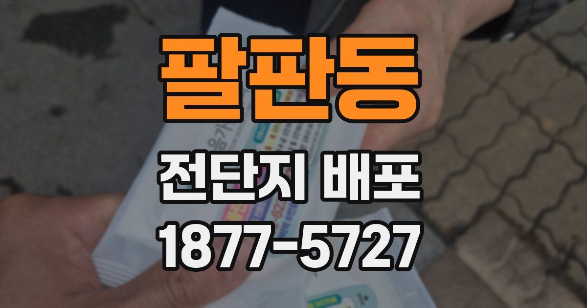 팔판동 전단지 배포