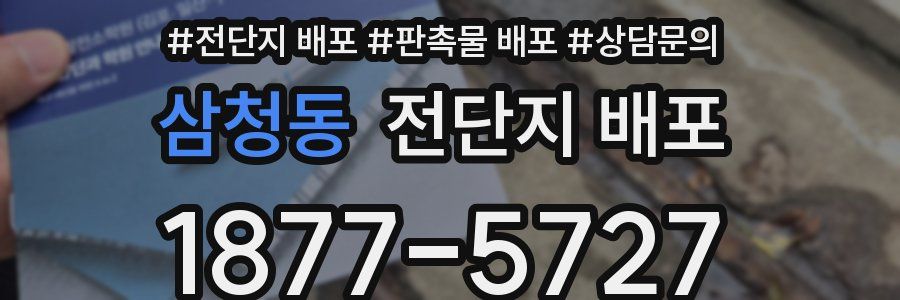 삼청동 전단지 배포