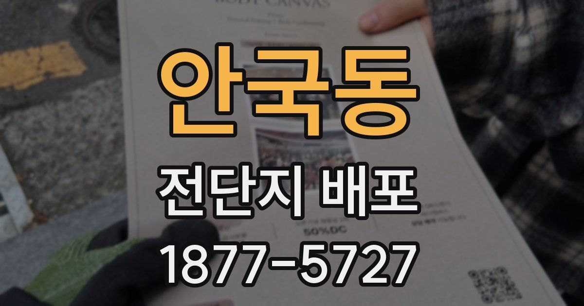 안국동 전단지 배포