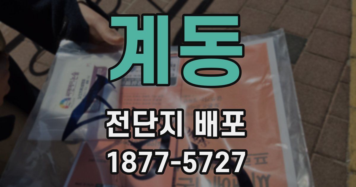 계동 전단지 배포
