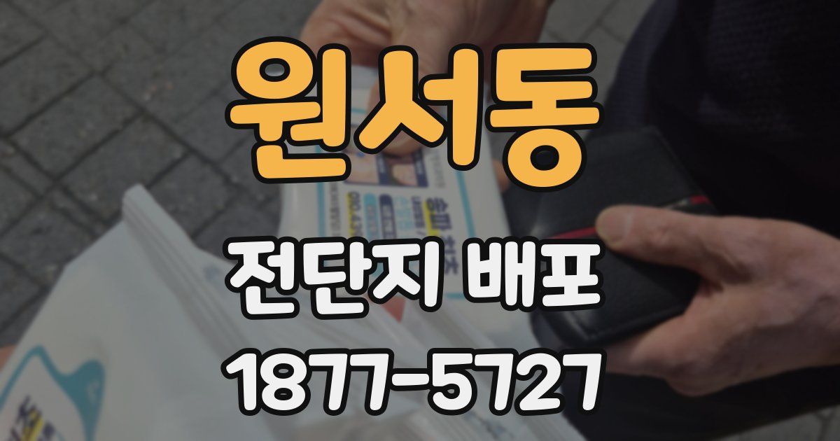 원서동 전단지 배포