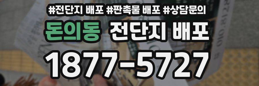 돈의동 전단지 배포