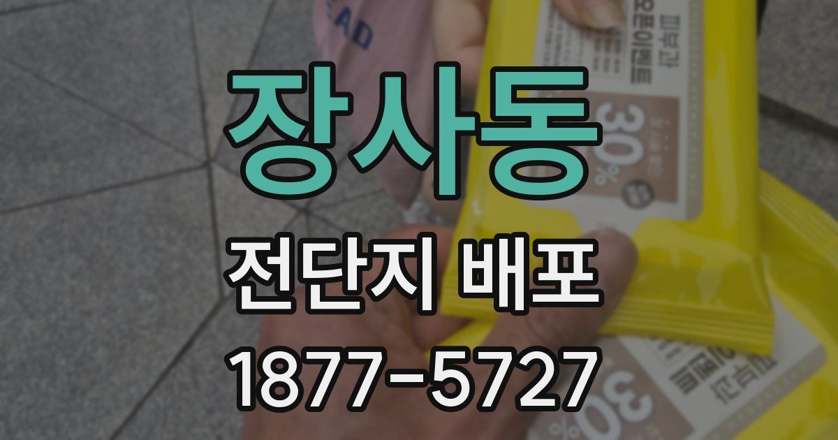 장사동 전단지 배포