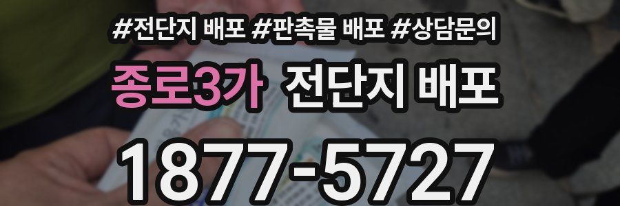 종로3가 전단지 배포