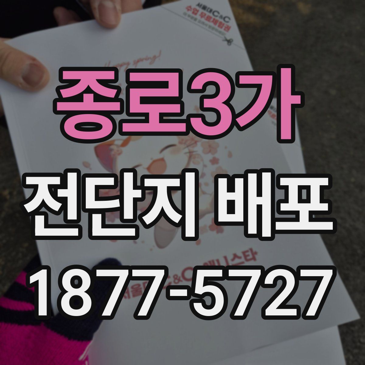 종로3가 전단지 배포
