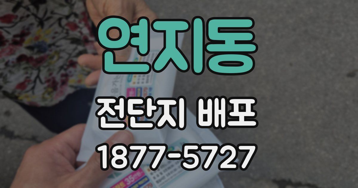 연지동 전단지 배포