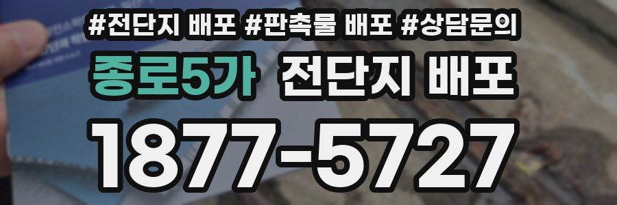 종로5가 전단지 배포