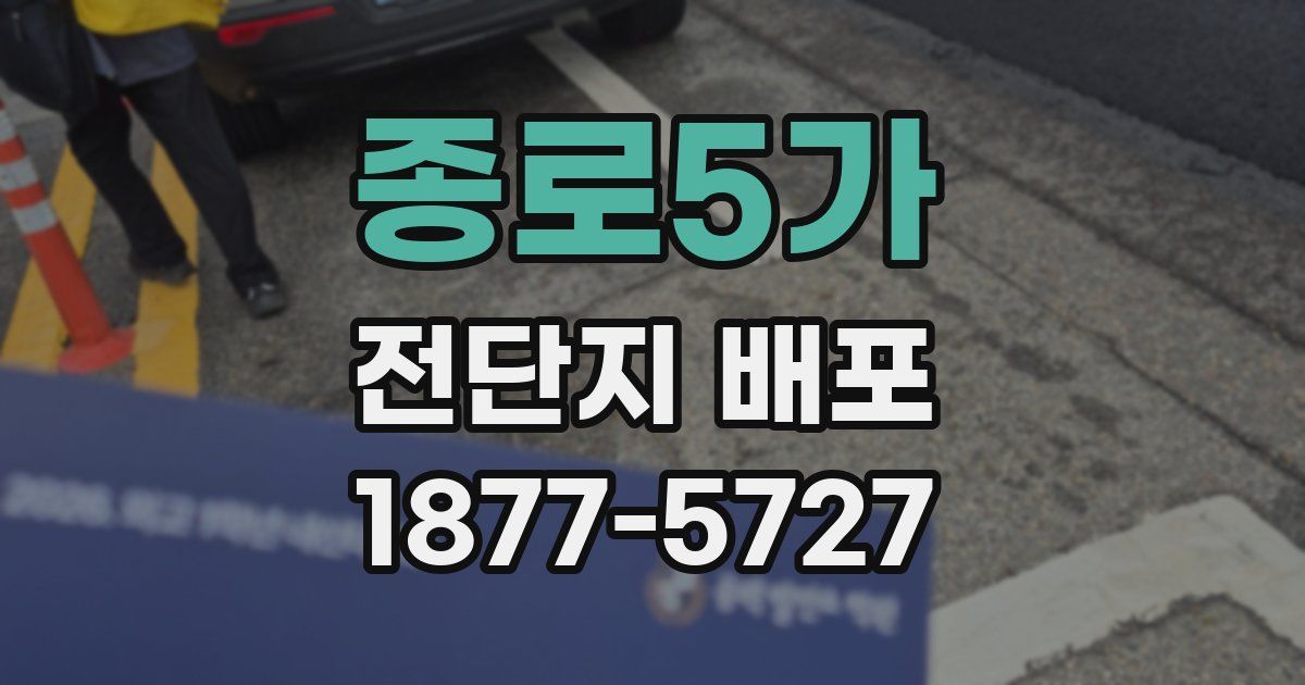 종로5가 전단지 배포