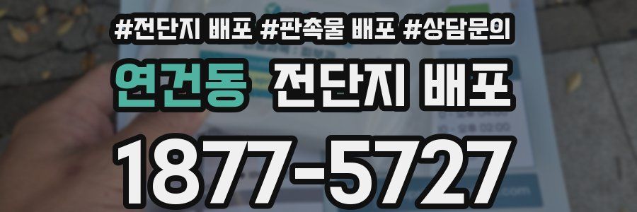 연건동 전단지 배포