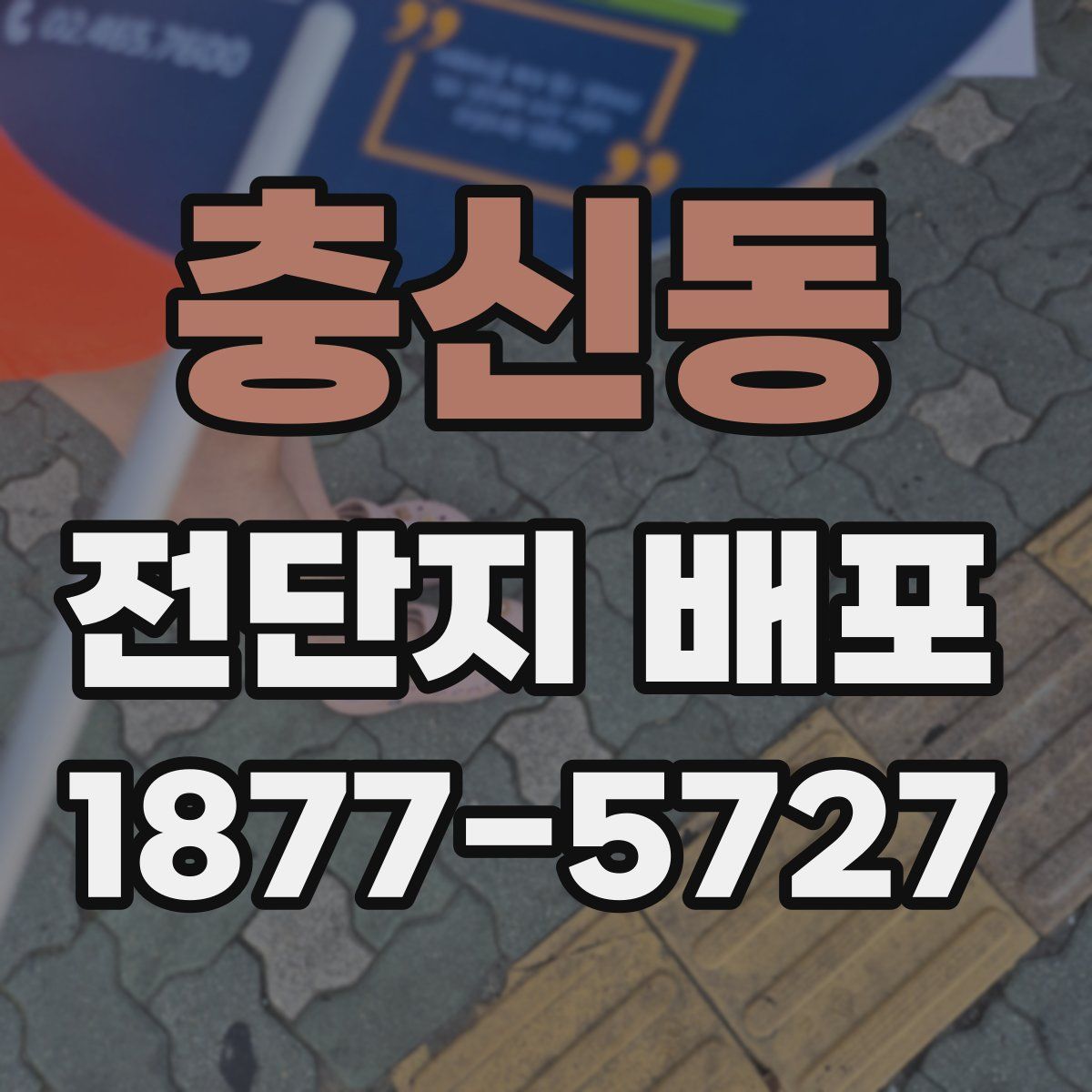 충신동 전단지 배포