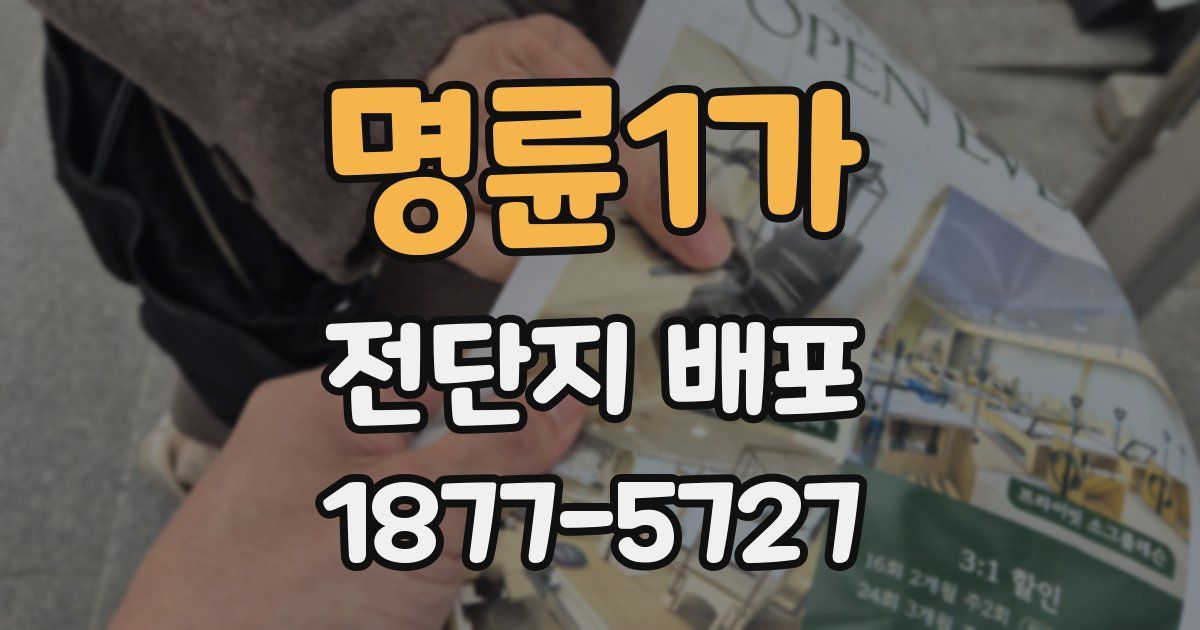 명륜1가 전단지 배포
