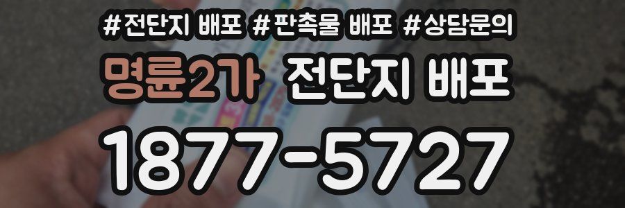 명륜2가 전단지 배포