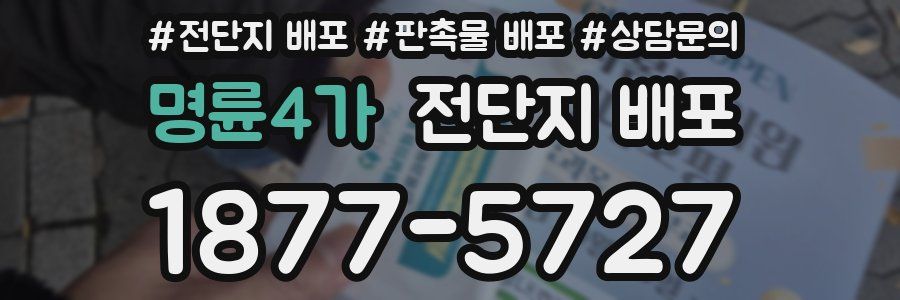 명륜4가 전단지 배포
