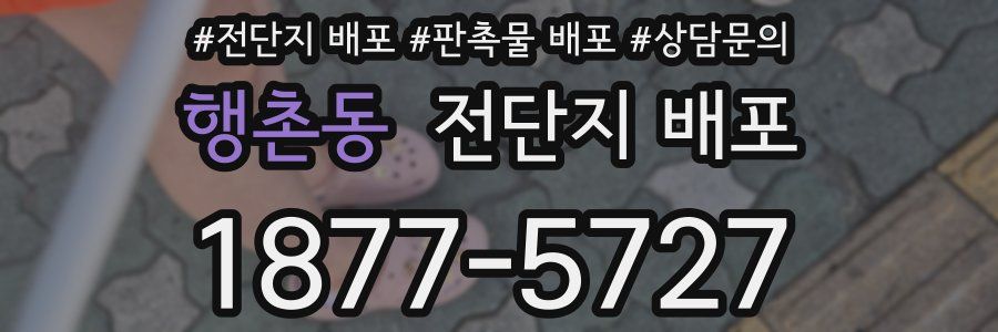 행촌동 전단지 배포