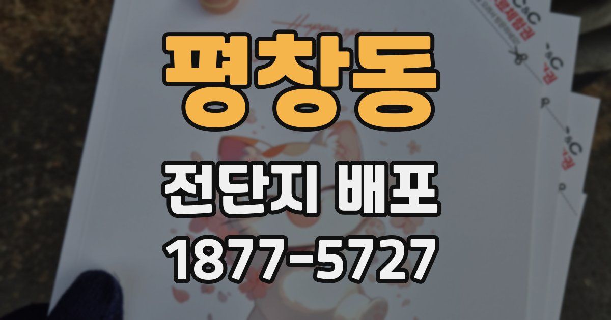 평창동 전단지 배포