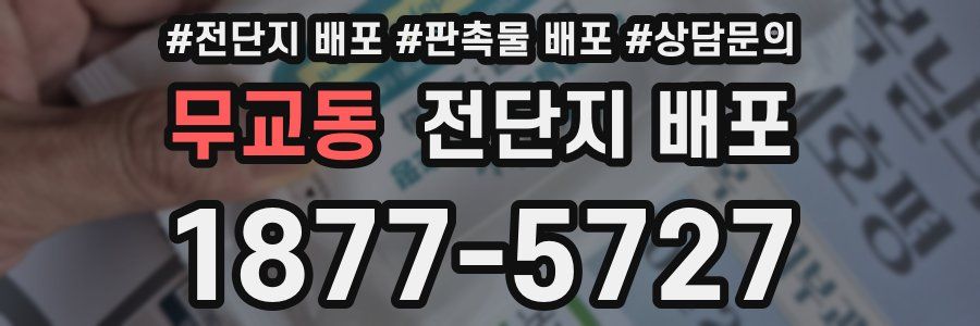 무교동 전단지 배포