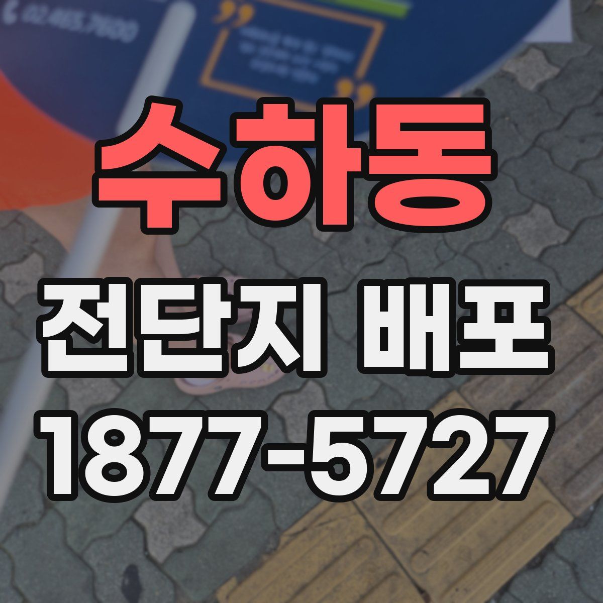 수하동 전단지 배포