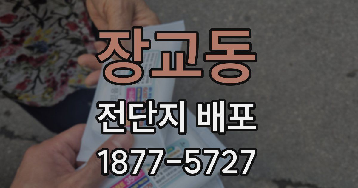 장교동 전단지 배포