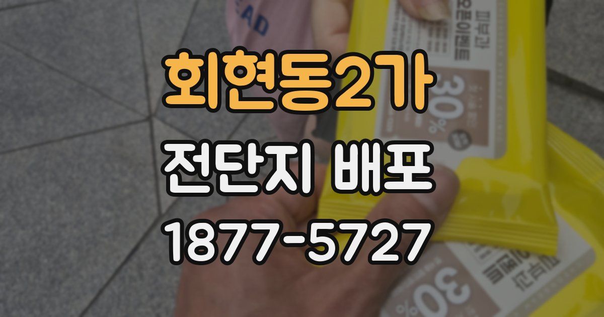 회현동2가 전단지 배포