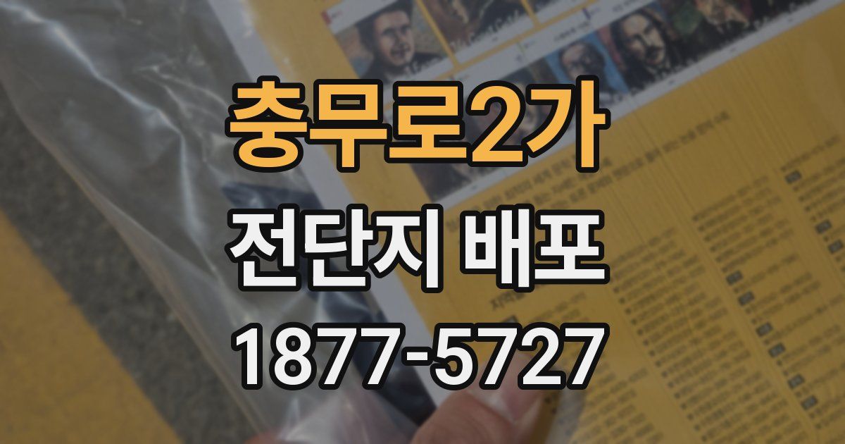 충무로2가 전단지 배포