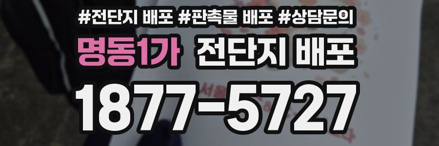 명동1가 전단지 배포