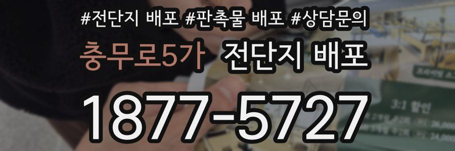 충무로5가 전단지 배포