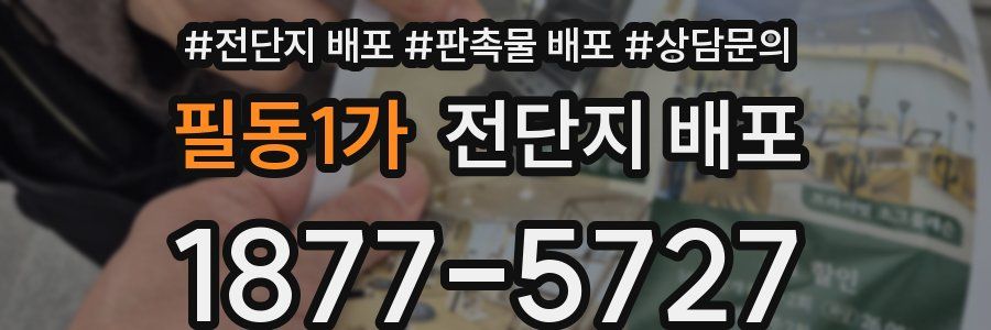 필동1가 전단지 배포