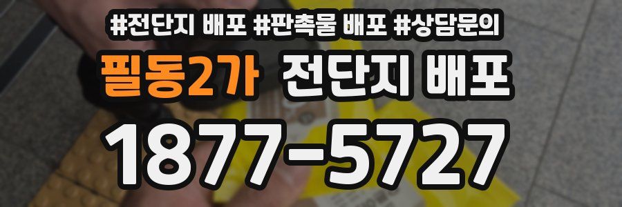 필동2가 전단지 배포