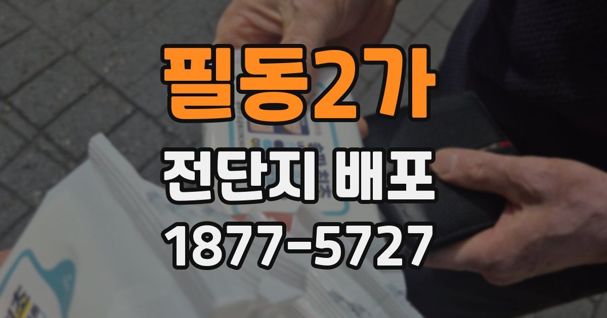 필동2가 전단지 배포