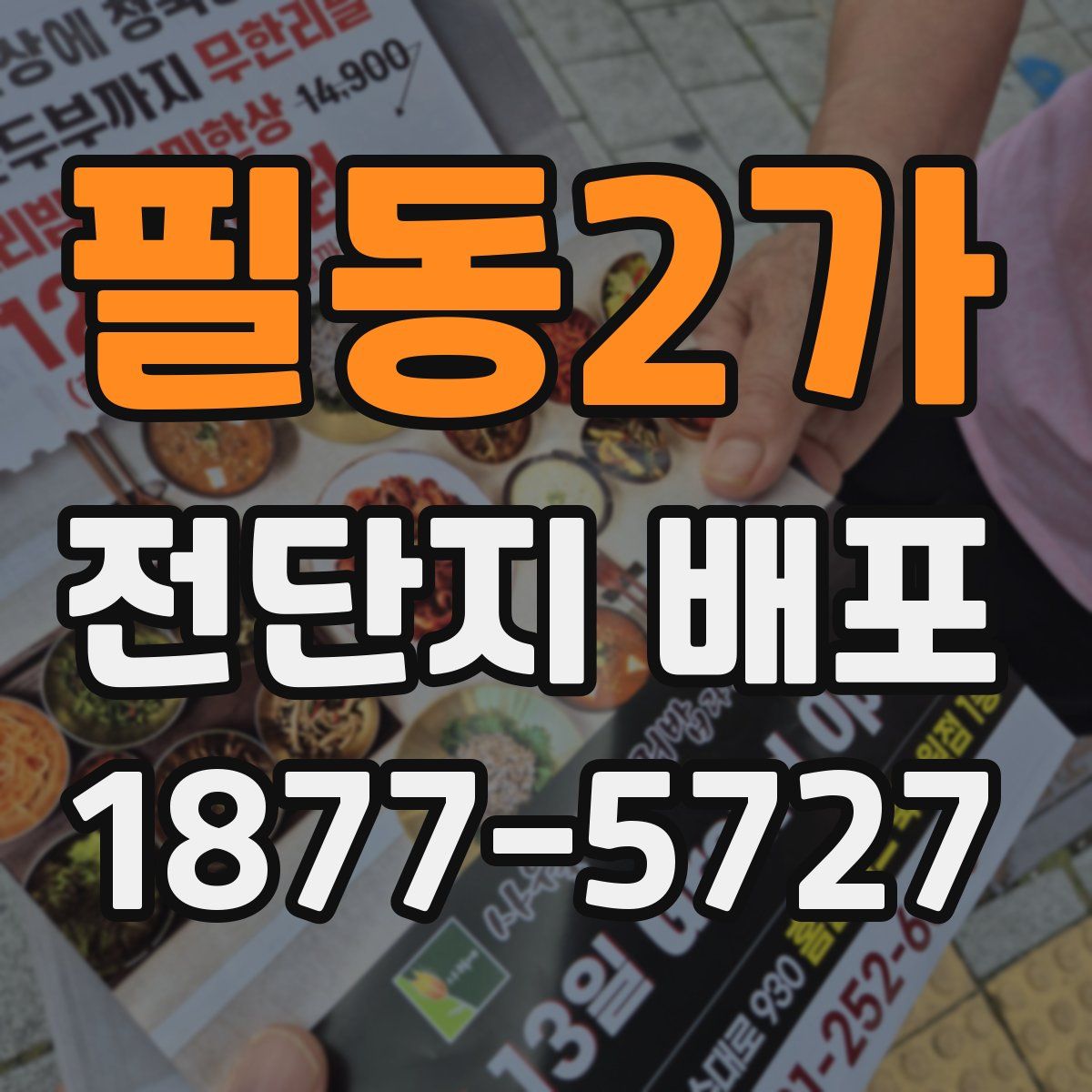 필동2가 전단지 배포
