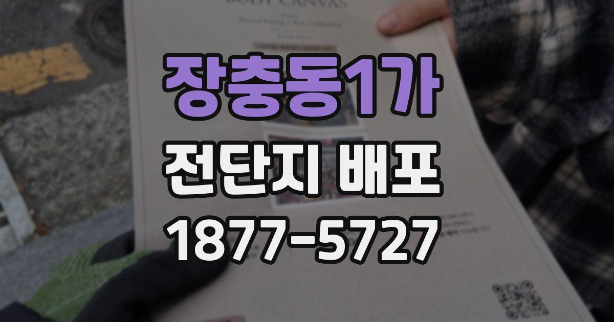 장충동1가 전단지 배포