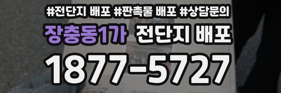장충동1가 전단지 배포