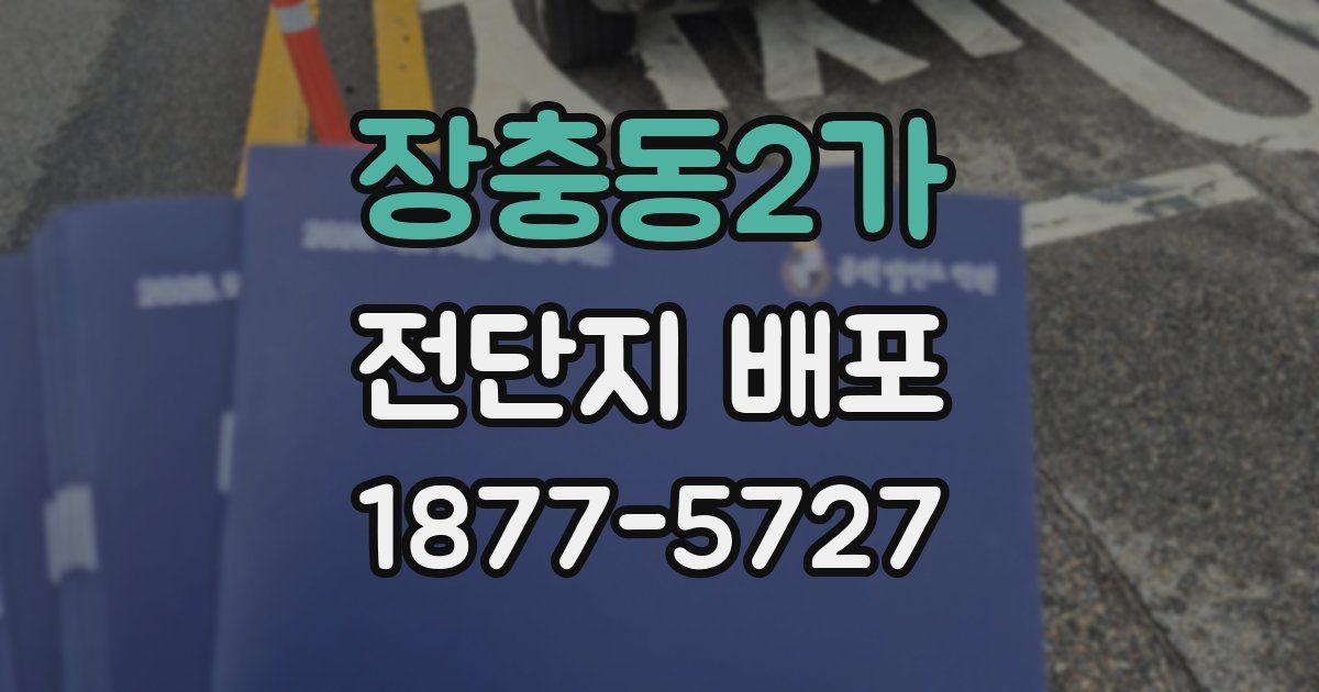 장충동2가 전단지 배포